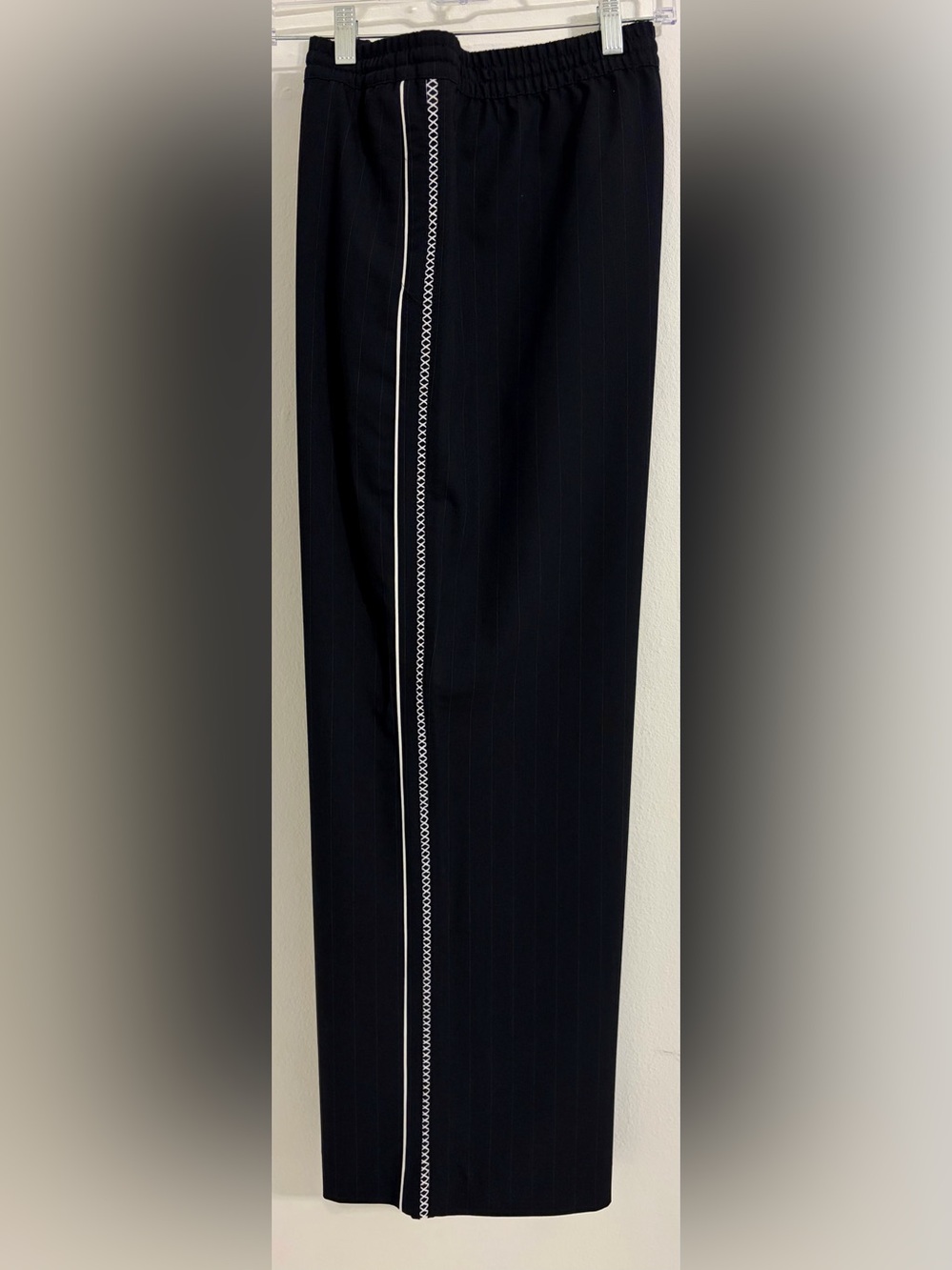 Women’s Blue Track-Style Trousers with Side Contrast Trim